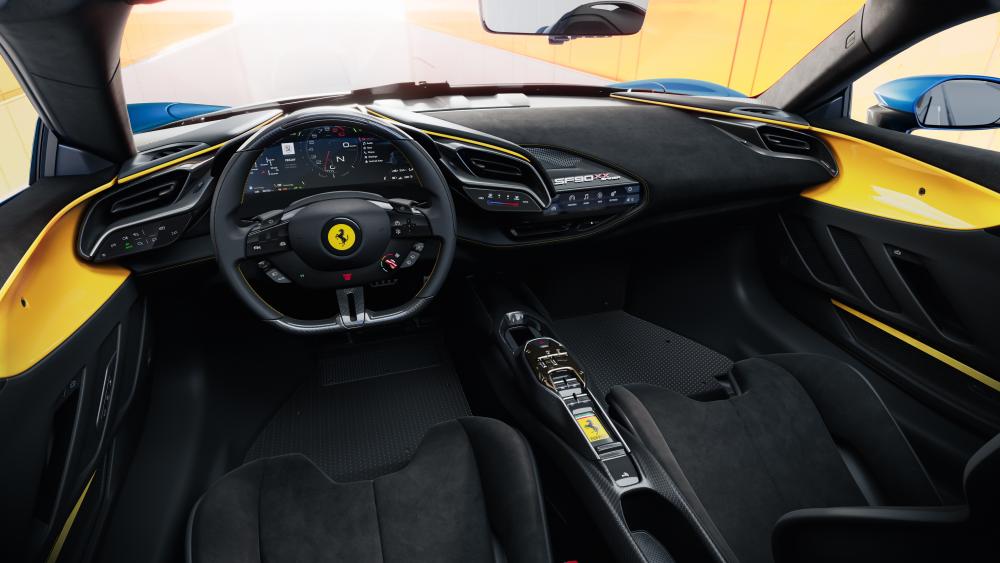 Ferrari SF90 Spider Interior Elegance wallpaper