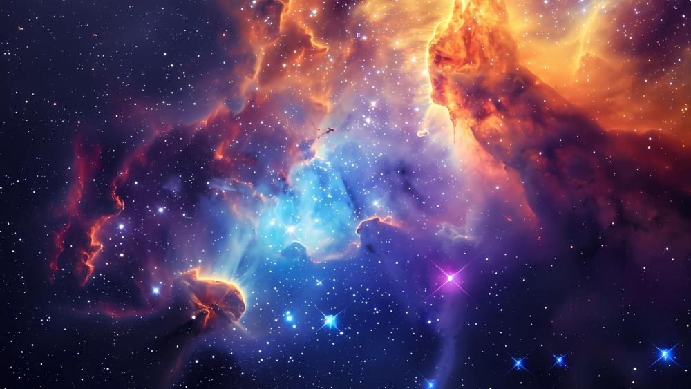 Celestial Dreams AI-Generated Space Art wallpaper