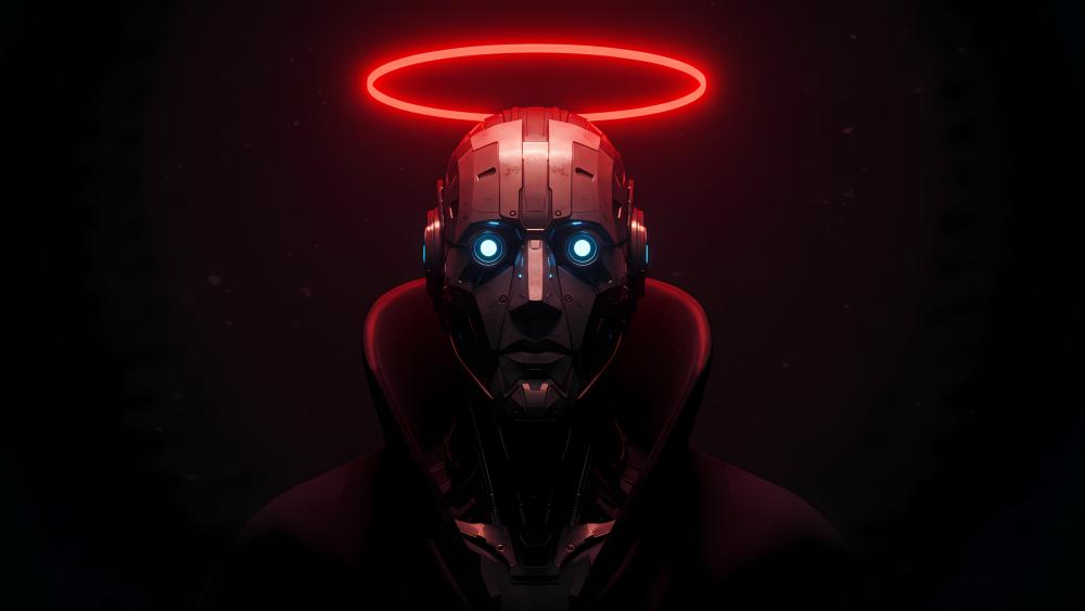 Red Cyborg in Dark Majesty wallpaper