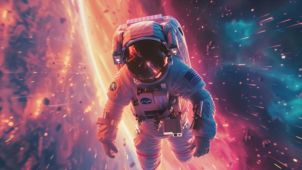 Astronaut Exploring the Vibrant Unknown wallpaper