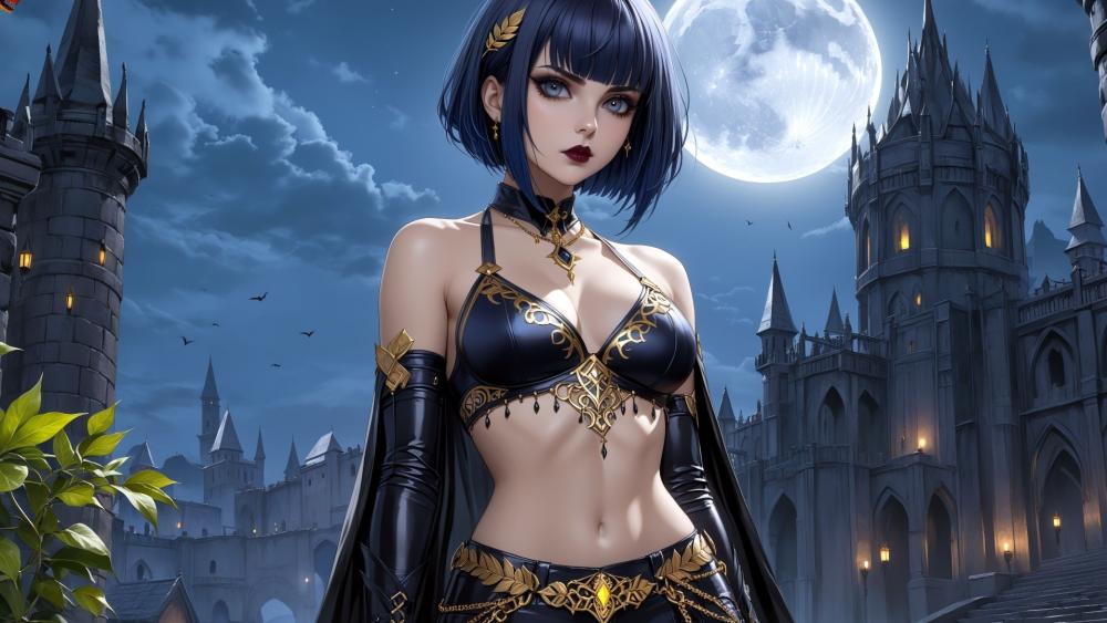 Moonlit Mystique AI Anime Dreamscape wallpaper