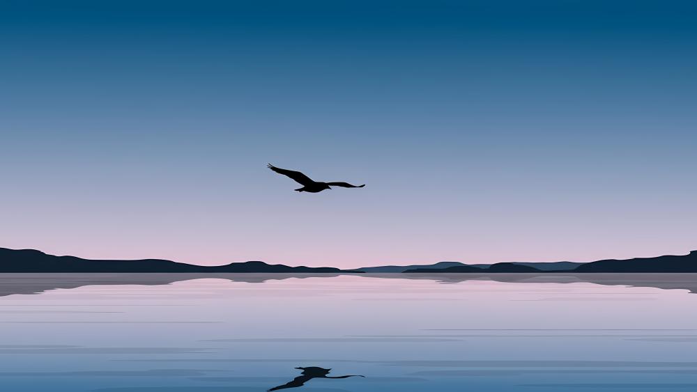 Blue Serenity Flight wallpaper