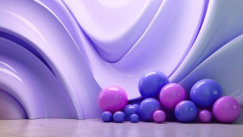 Smooth Flowing Shapes and Colors in 3D Design wallpaper