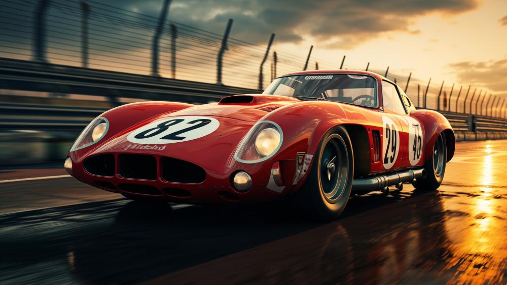 Ferrari 250 GTO Racing Elegance at Sunset wallpaper