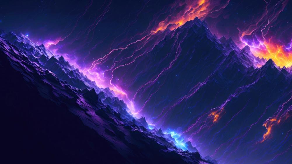 Bad Weather in a Cosmic Landscape wallpaper