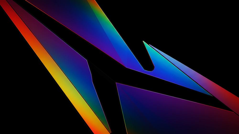 Gradient Spectrum on Black wallpaper