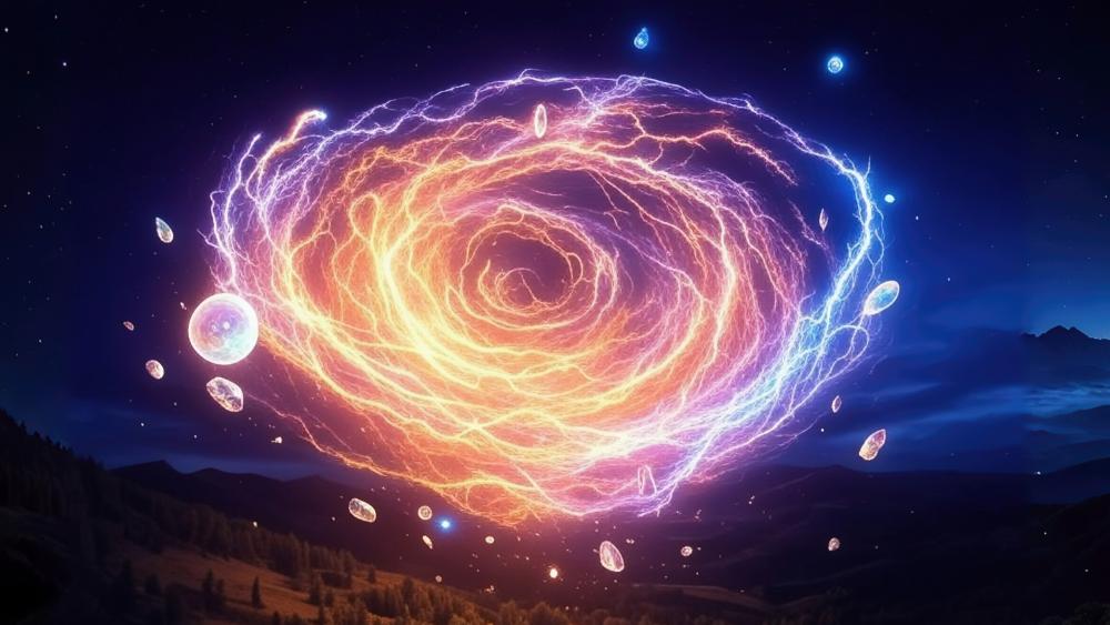 Electric Spiral wallpaper