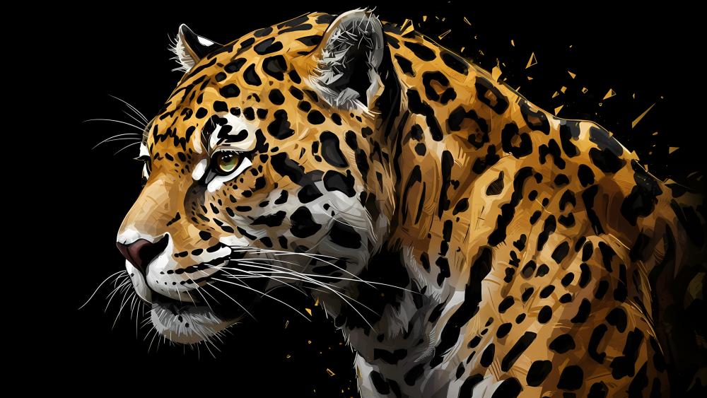 Majestic Jaguar in Stunning Digital Art wallpaper