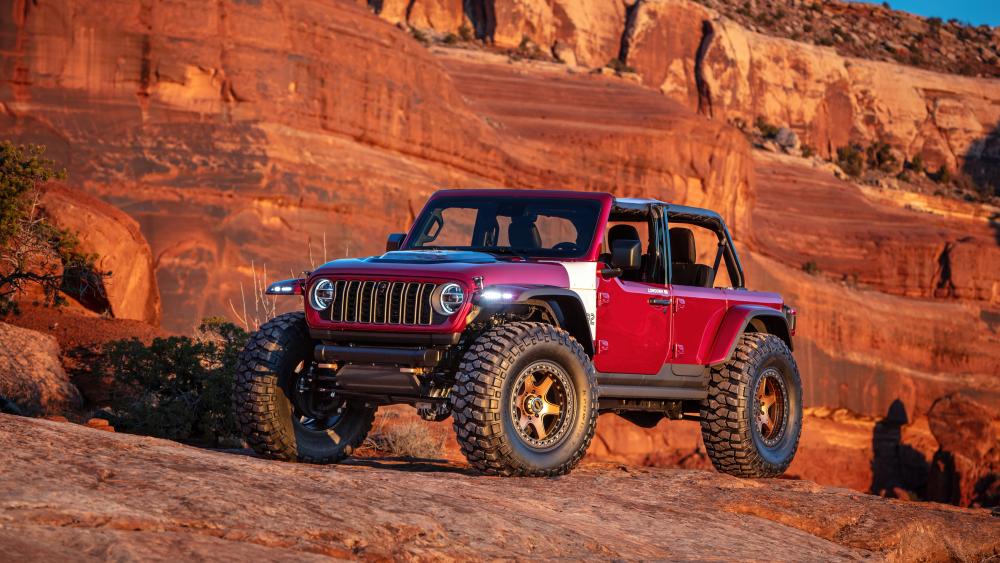 Jeep Wrangler Conquers the Wild Terrain wallpaper