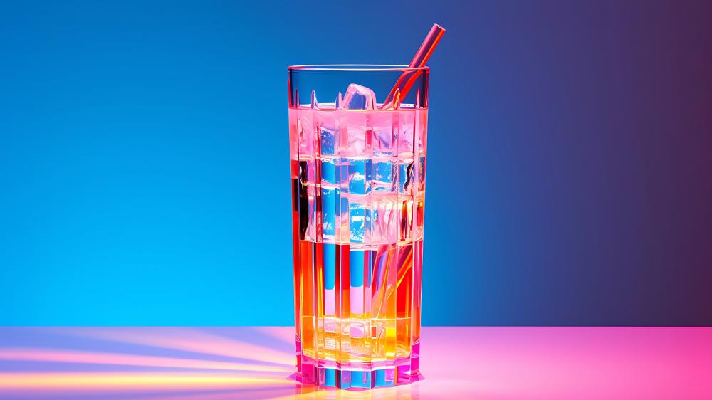 Vibrant Cocktail in Highball Glass wallpaper