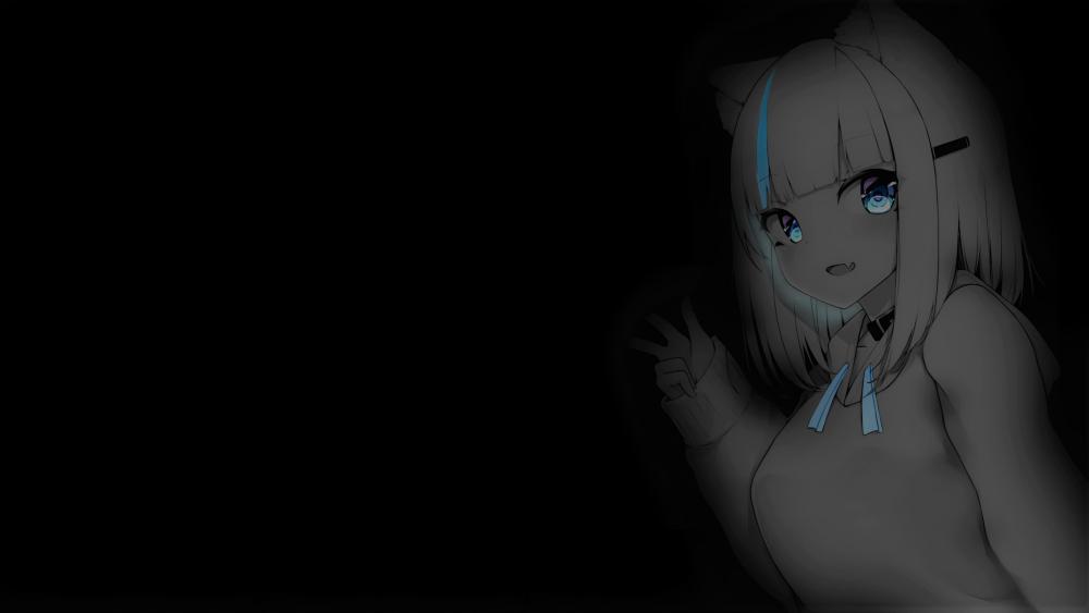 Neko Charm in the Shadows wallpaper