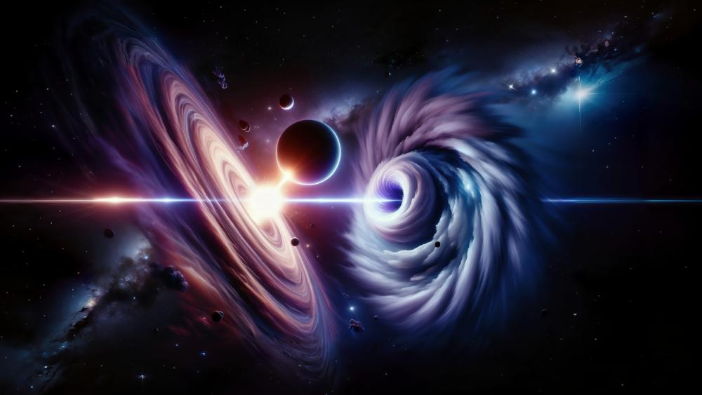 Pulsar Dance Across the Cosmos wallpaper