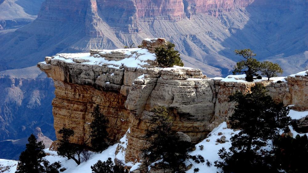 Grand Canyon Winter's Serene Beauty wallpaper
