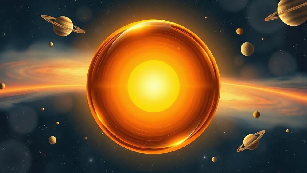 Big Amber Eye In Space wallpaper