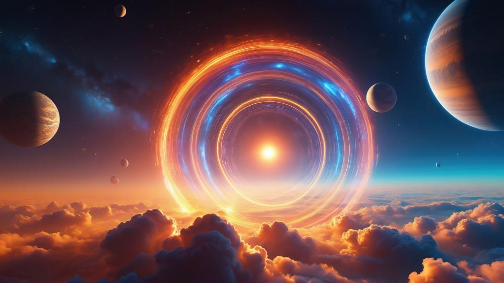 Vortex of the Celestial Cosmos wallpaper