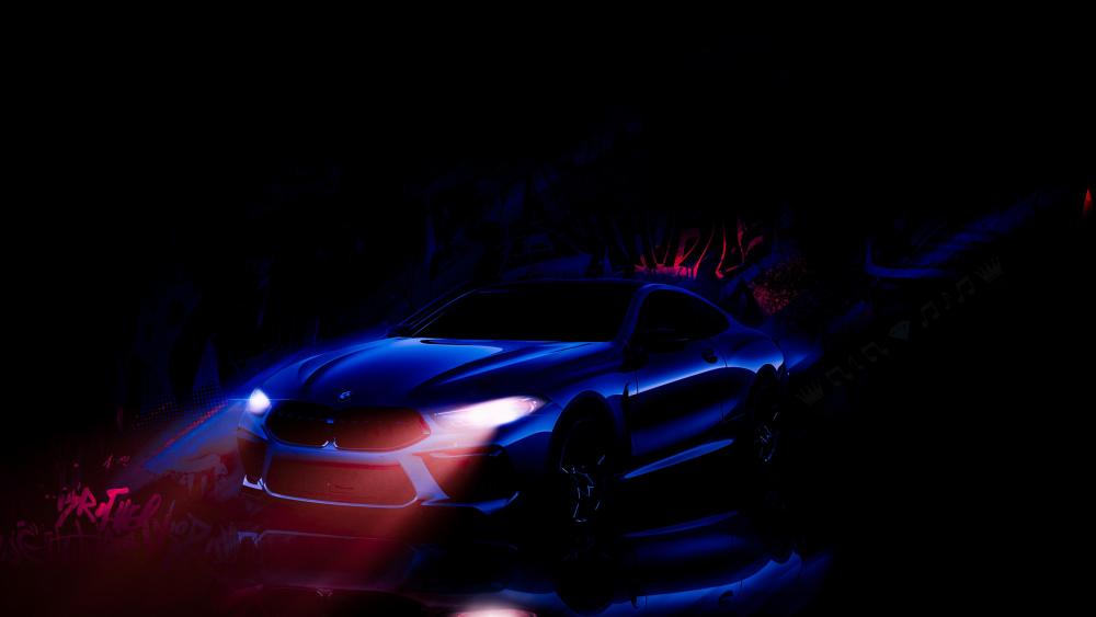 Elegance in the Shadows: BMW's Radiant Night Drive wallpaper