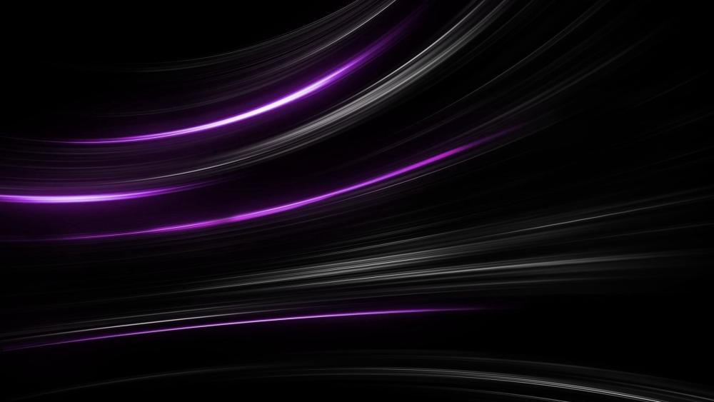 Electric Waves of Black and Purple wallpaper