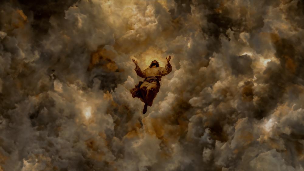 Ascending Divinity Amidst Heavenly Clouds Backiee Ascending Divinity Amidst Heavenly Clouds Backiee