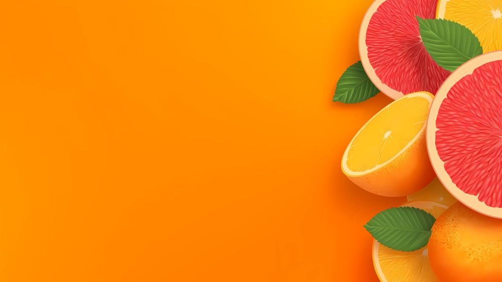 Citrus Summer Splash wallpaper