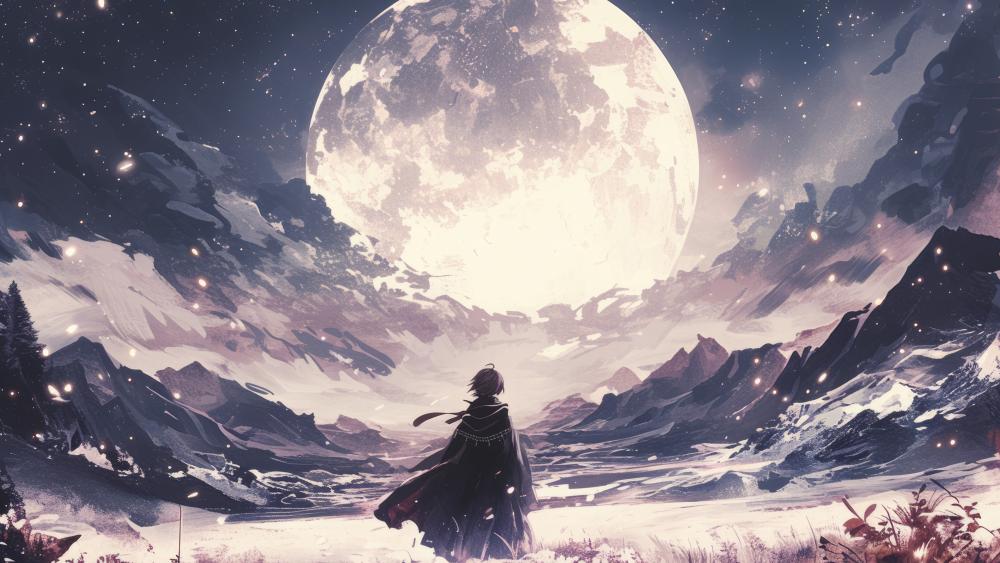 Lunar Reverie Anime Illumination wallpaper