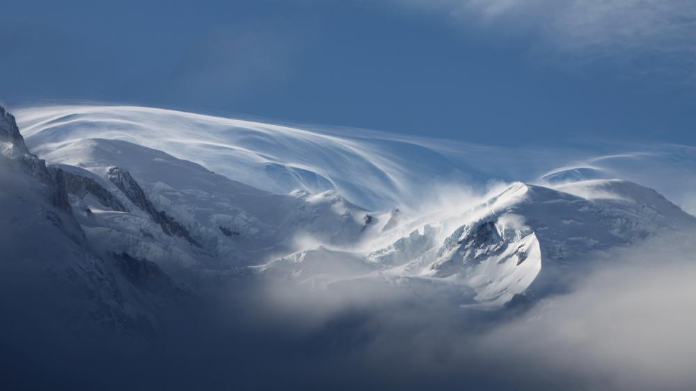 Mystical Peaks of Mont Blanc Massif Chamonix Splendor wallpaper