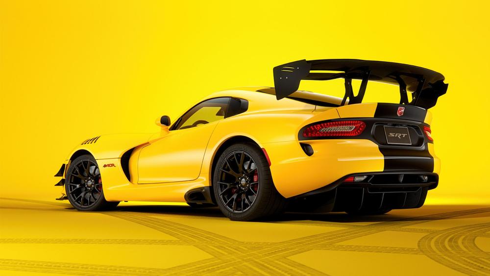 Dodge Viper SRT in Vibrant Yellow Glory wallpaper