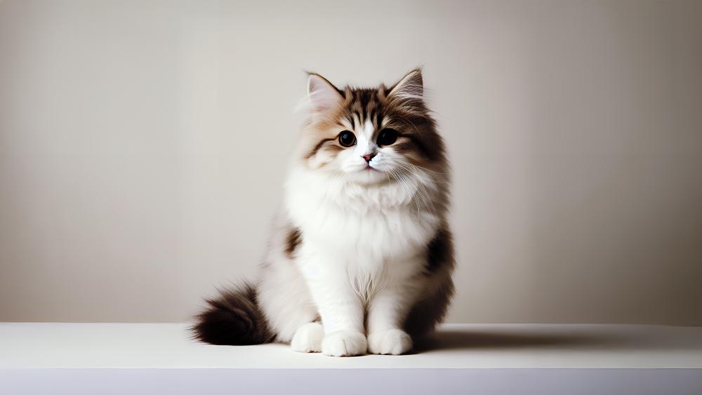 Fluffy Feline Charm in High Definition wallpaper