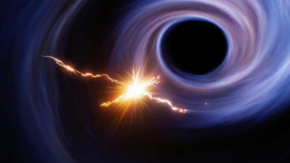 Stormy Black Hole wallpaper
