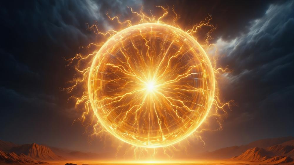 Space Sphere Radiates Cosmic Energy wallpaper