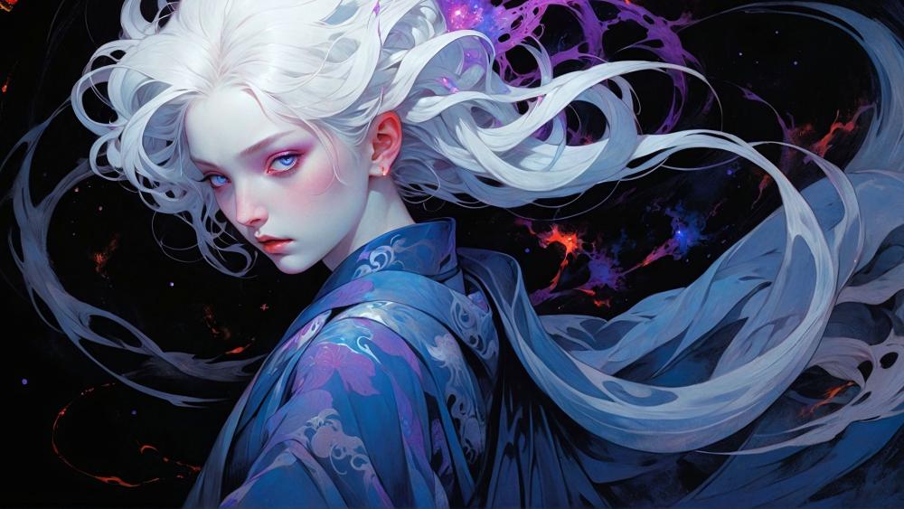 Ethereal Beauty in Celestial Realms wallpaper