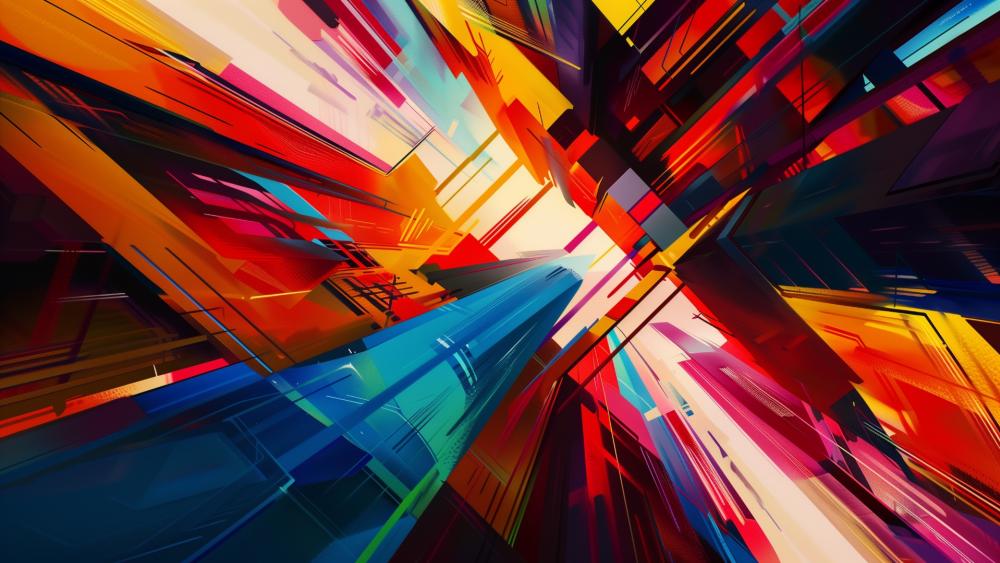 Vibrant Abstract Color Explosion wallpaper