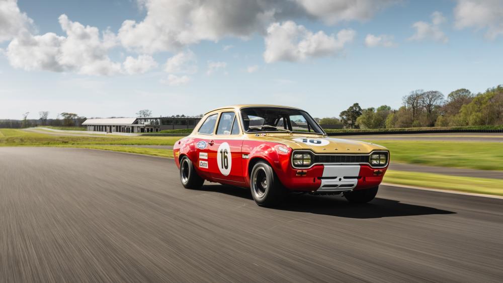 Classic Ford Escort Racing on Open Track wallpaper