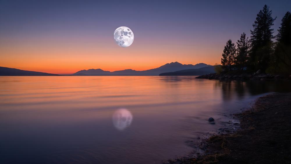 Moon Reflection wallpaper