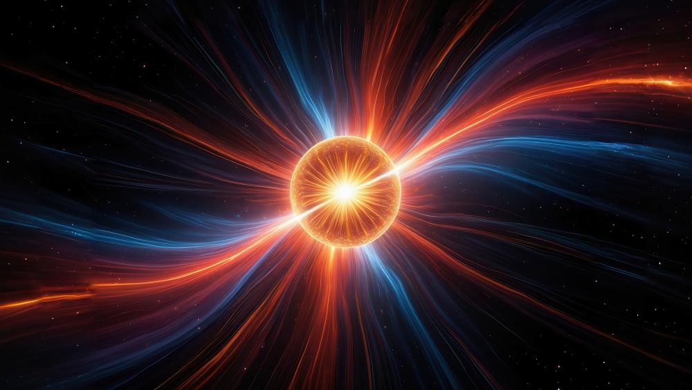 Planetary Energy Outburst in Cosmic Abstraction wallpaper