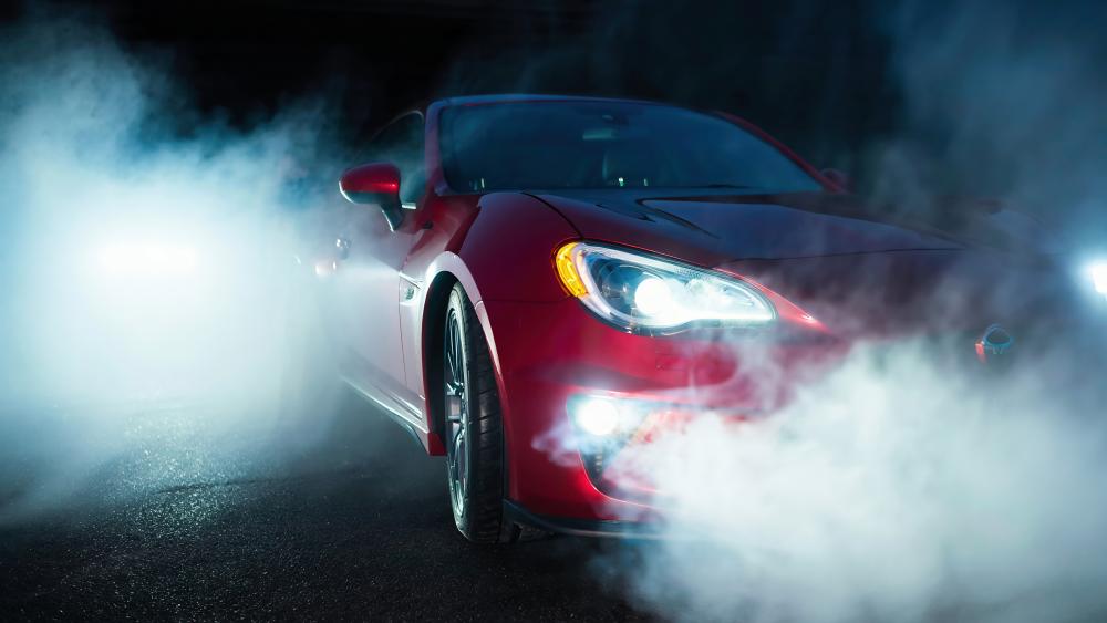 Red Racer in Mystical Smoke wallpaper