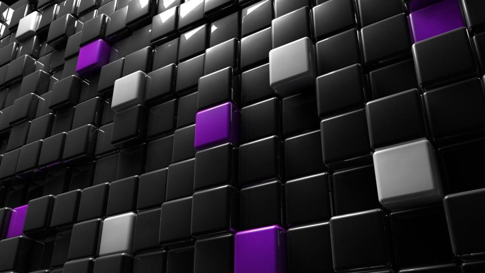Geometric Harmony in 3D Cubes wallpaper