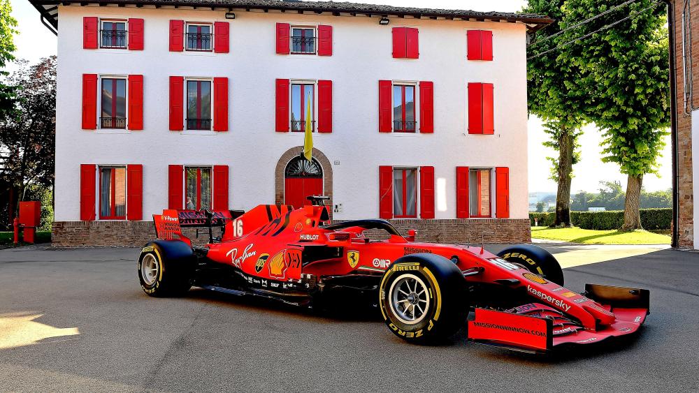 Ferrari F1 Car in Scenic Setting wallpaper