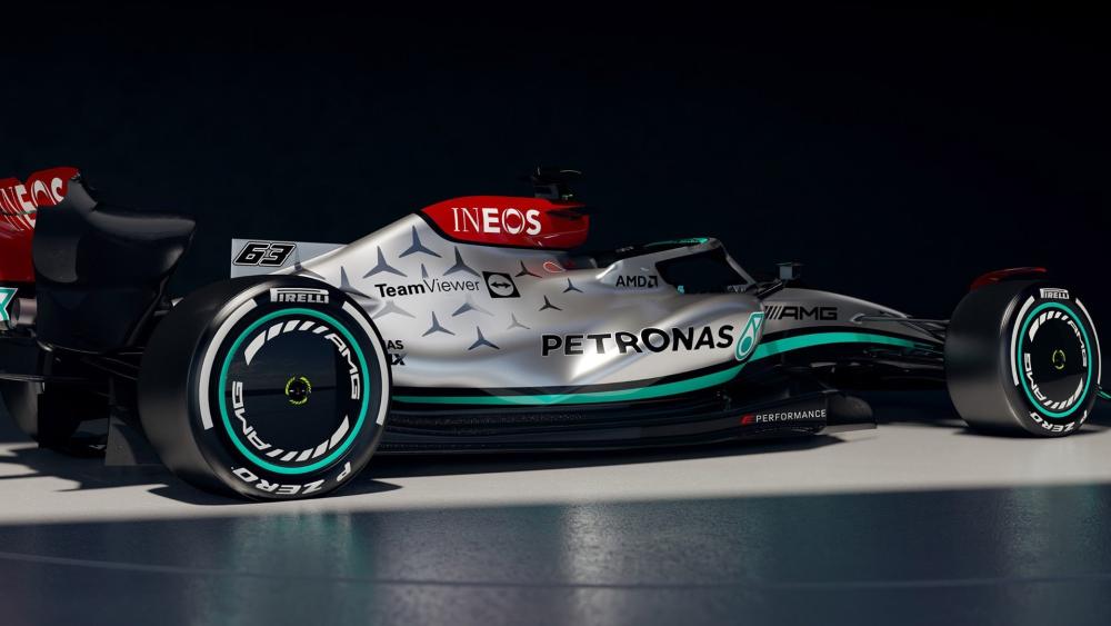 Mercedes F1 Speed Machine in Motion wallpaper