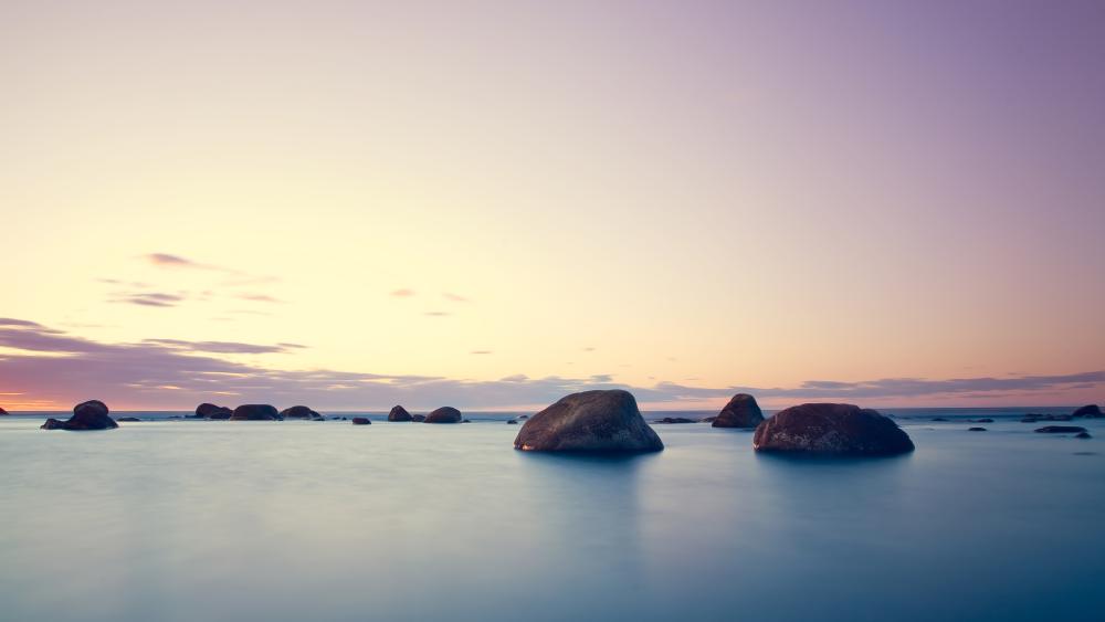 Ocean Serenity at Sunset wallpaper