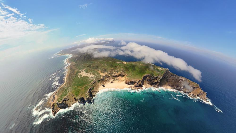 Cape Peninsula Aerial Beauty in Cape Town South Africa wallpaper