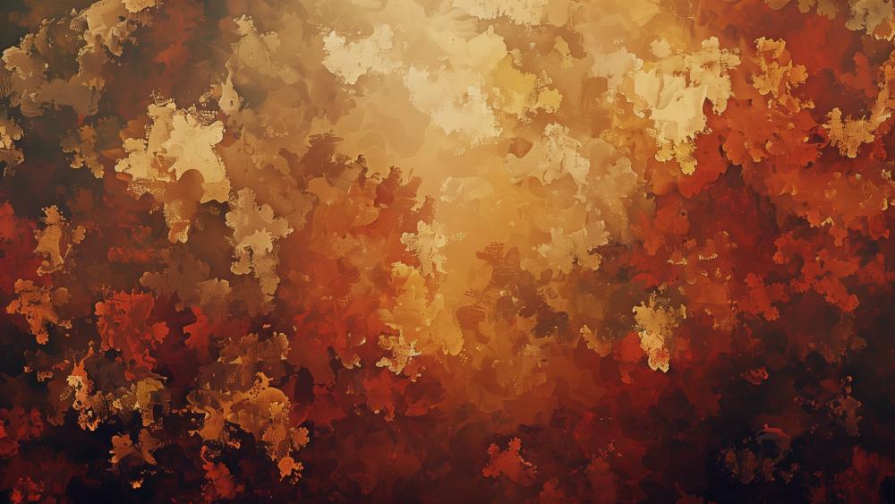 Ethereal Autumn Harmony in Abstract Form wallpaper