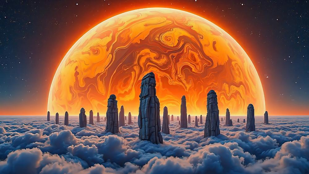 Planet Over The Horizon wallpaper