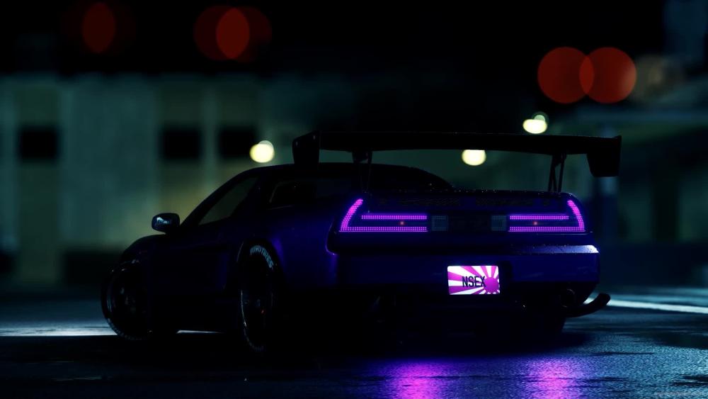 Midnight Drive with a Futuristic Honda NSX wallpaper