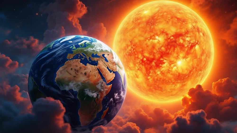 Earth Sun Connection wallpaper