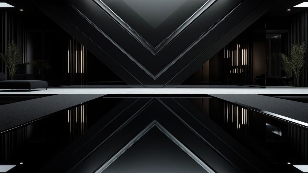 Steel Symmetry in Modern Design wallpaper