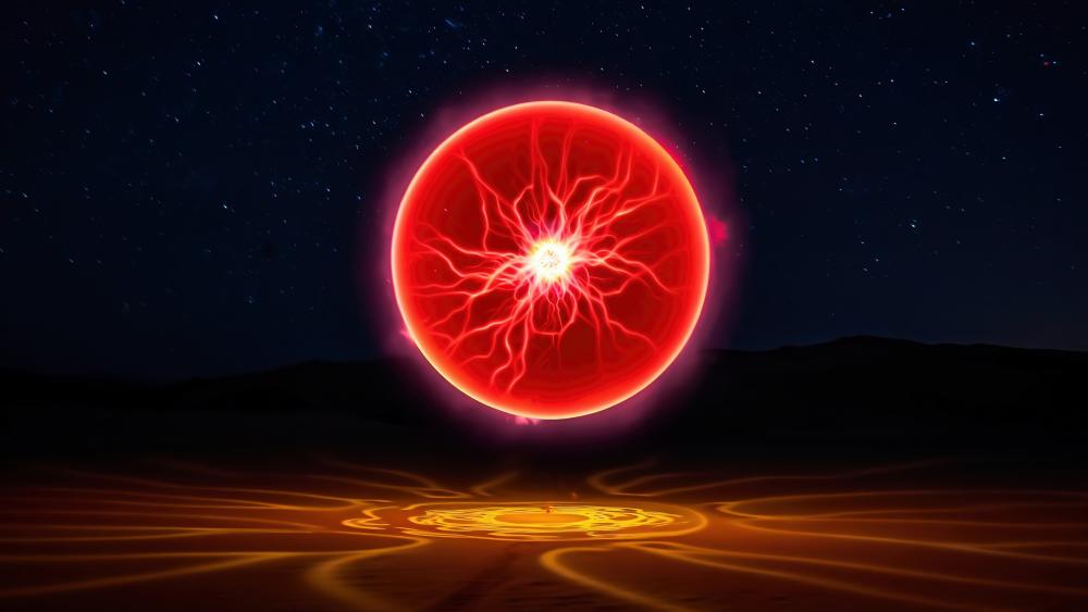 Red Space Ball wallpaper
