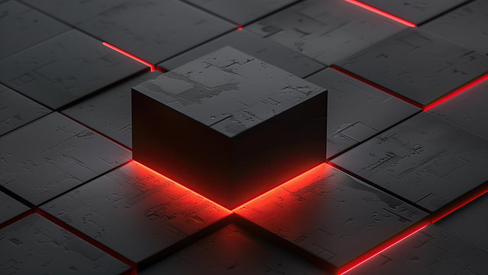 Futuristic Geometric Cube Design in 4K Resolution wallpaper
