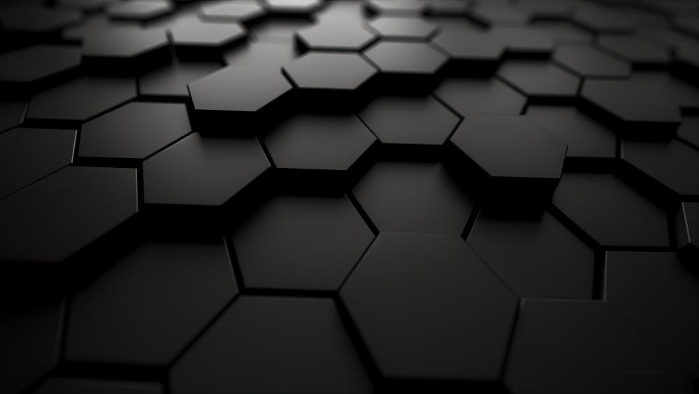 Hexagonal Depths 4K Abstract Wallpaper wallpaper