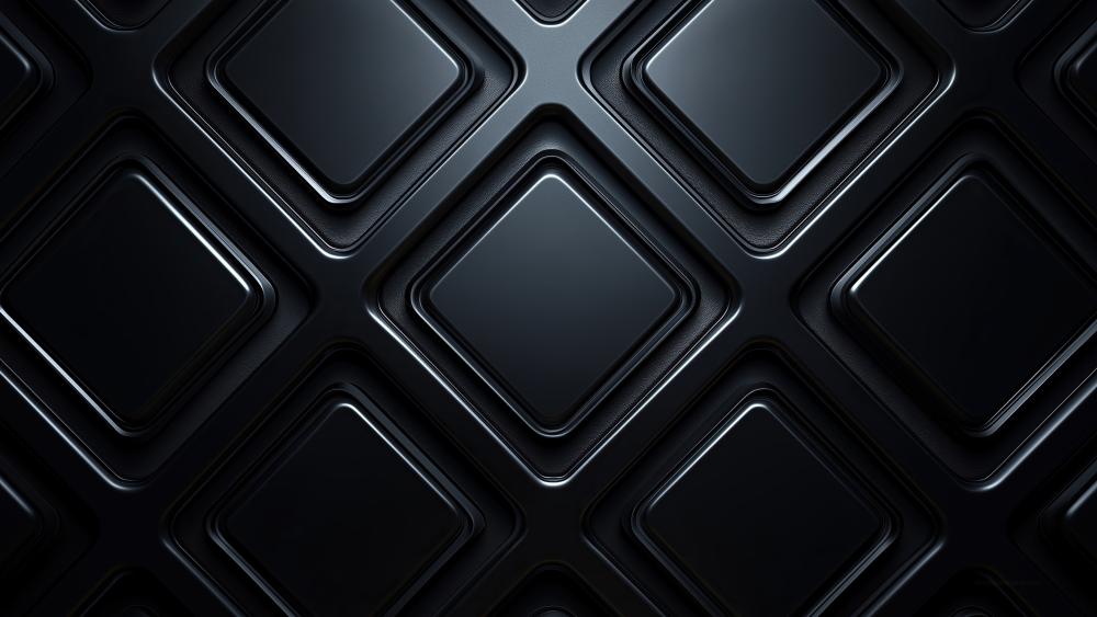 Minimalist 3D Geometric Elegance in Black wallpaper
