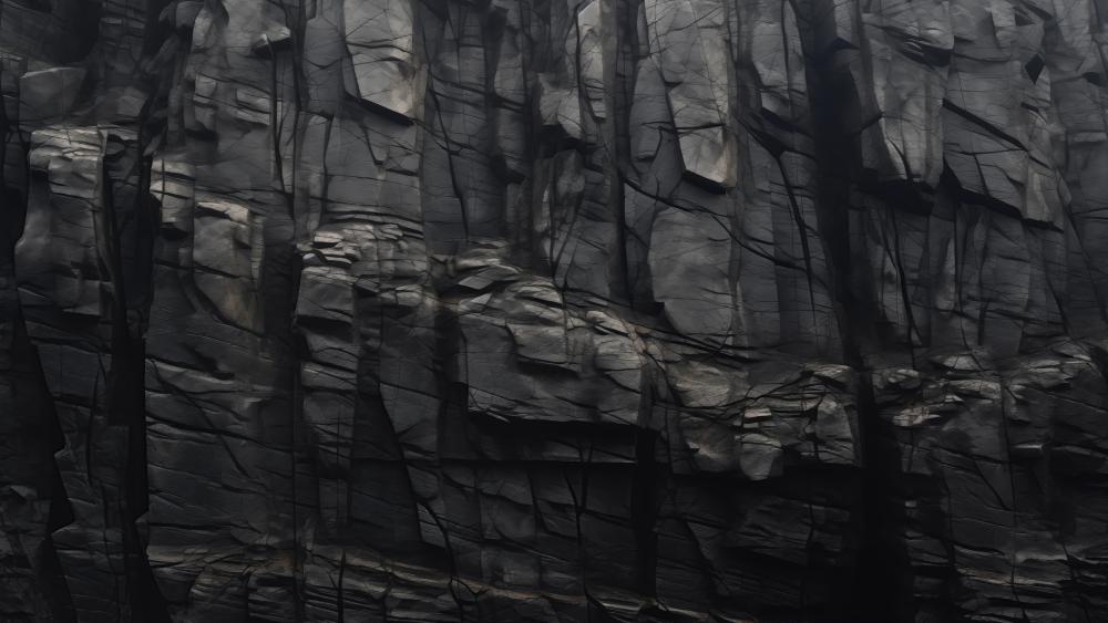 Stone Cliff Abstraction AI Art in 4K wallpaper